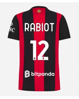 AC Milan Adrien Rabiot #12 Maglia Gara Casa Repliche 2026-27 Donna Maniche Corte AC Milan Adrien Rabiot #12 Maglia Gara Casa Repliche 2026-27 Donna Maniche Corte